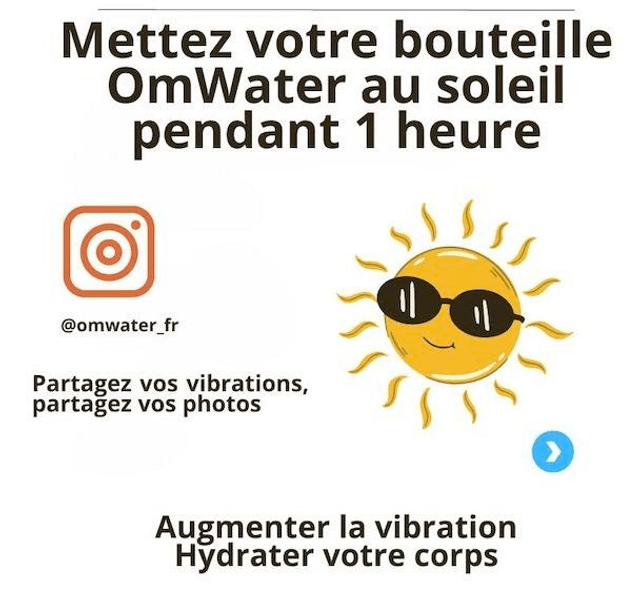 Bouteille Gratitude OM WATER 1.23 L avec étui coton